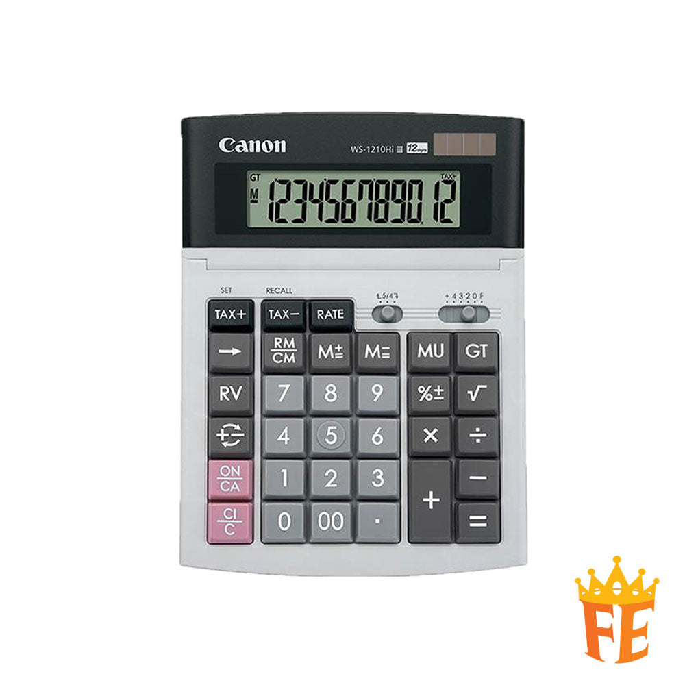 Canon Calculator Desktop 12 Digits WS-1210HI III